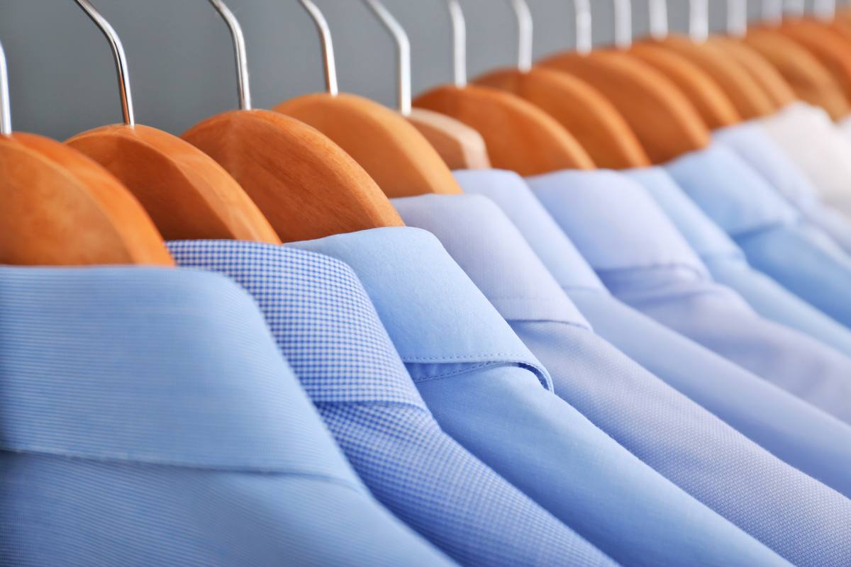 Row of dress shirts